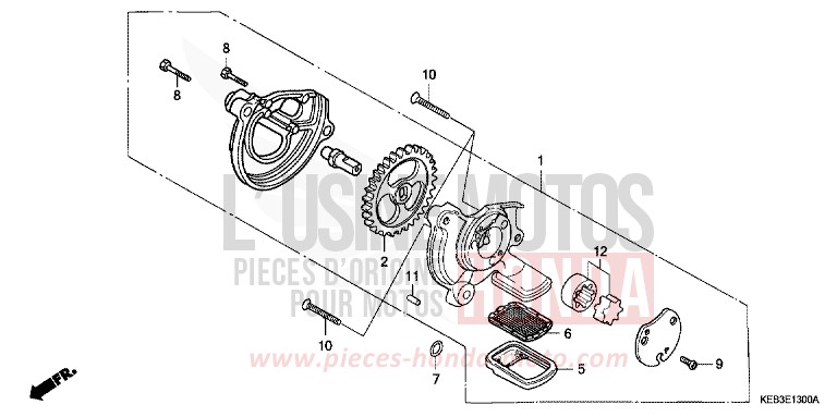 OIL PUMP for CA125 REBEL VORTEX PURPLE METALLIC (RP140) from 1996